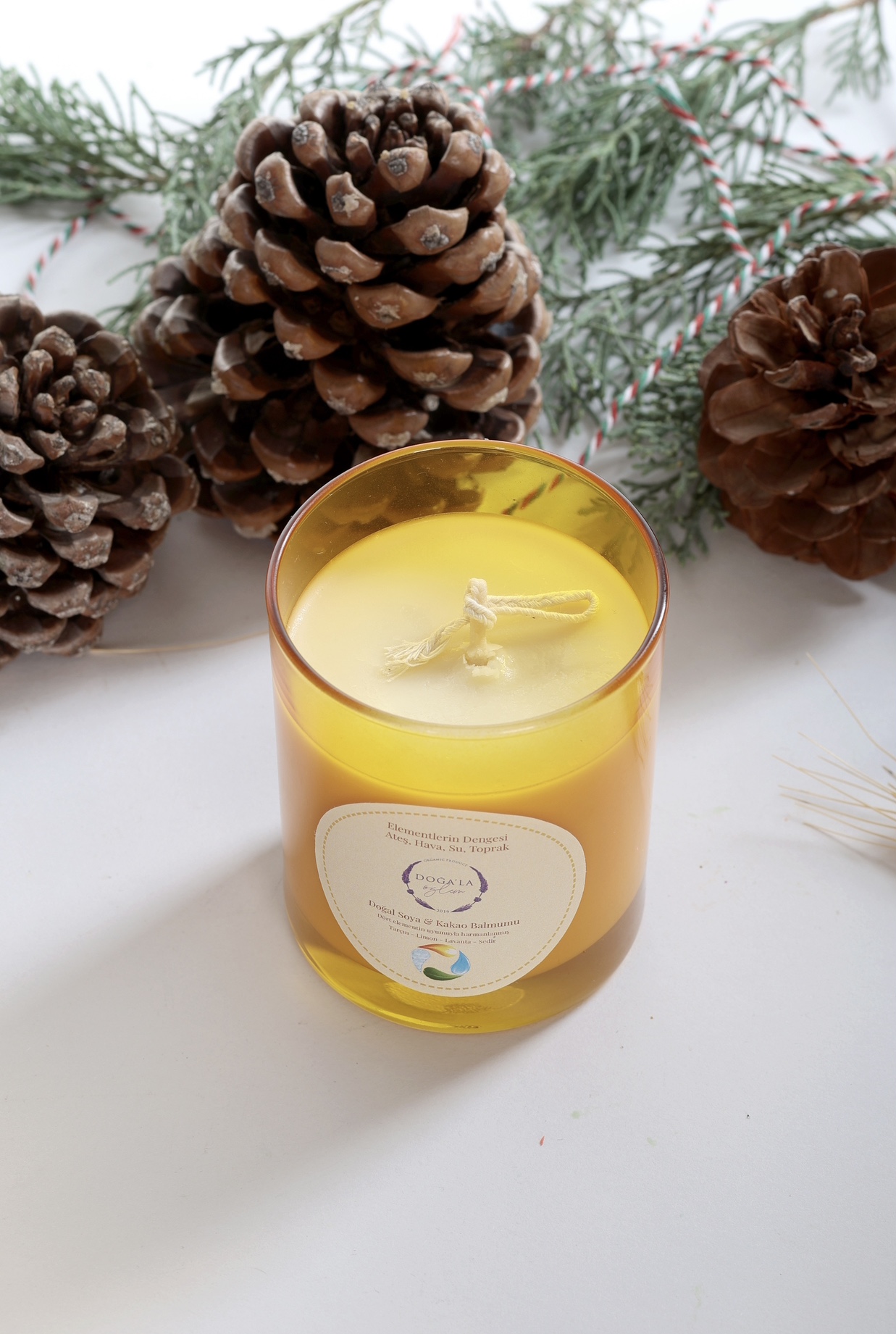 Doğal Soya Ve Kakao Balmumu Mum - Görsel 2