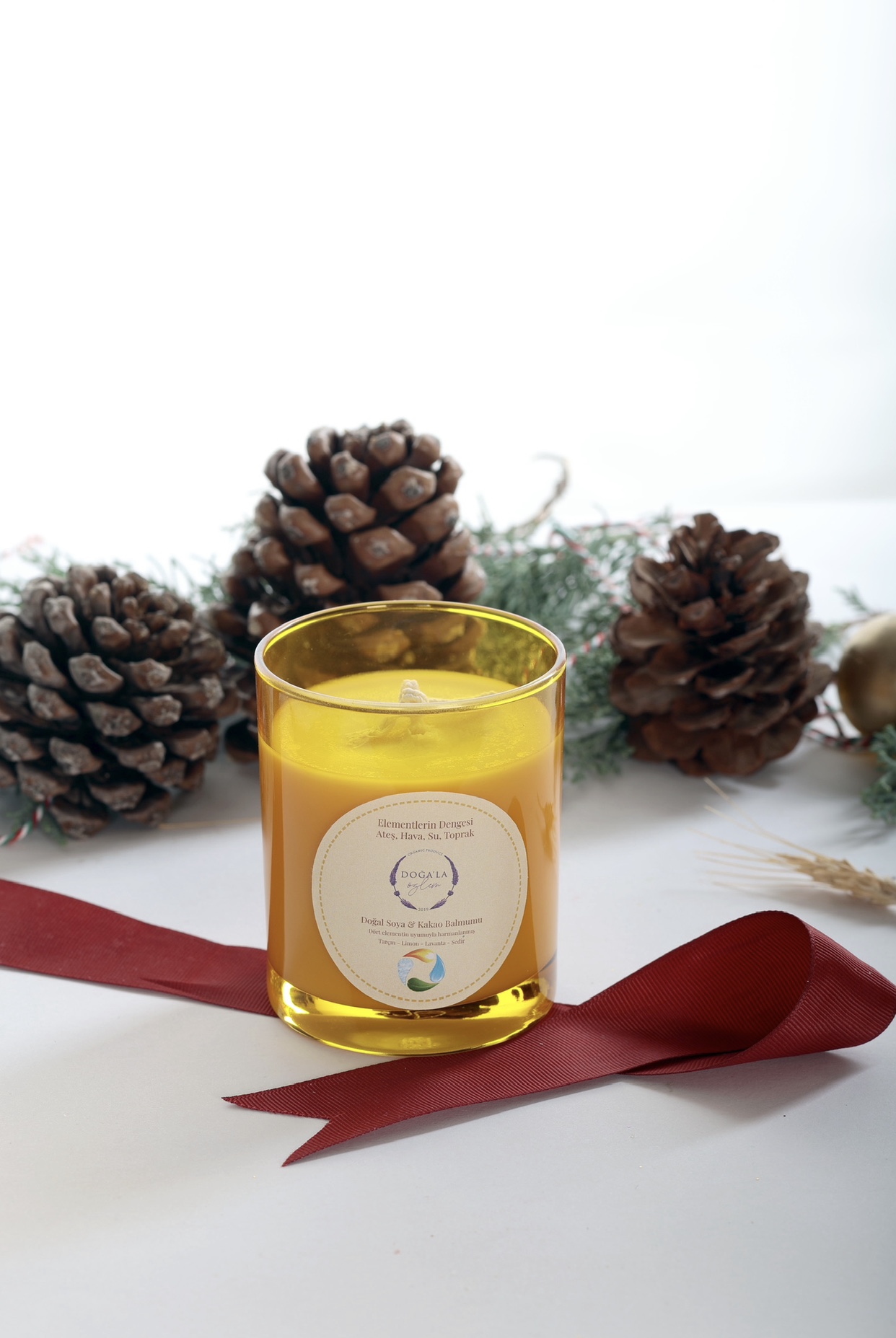 Doğal Soya Ve Kakao Balmumu Mum - Görsel 3