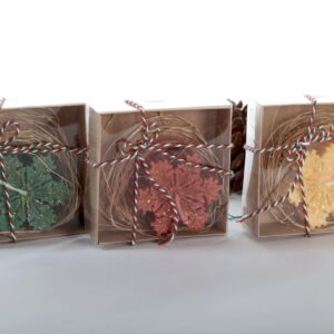 Üçlü Kar Tanesi Mum Seti