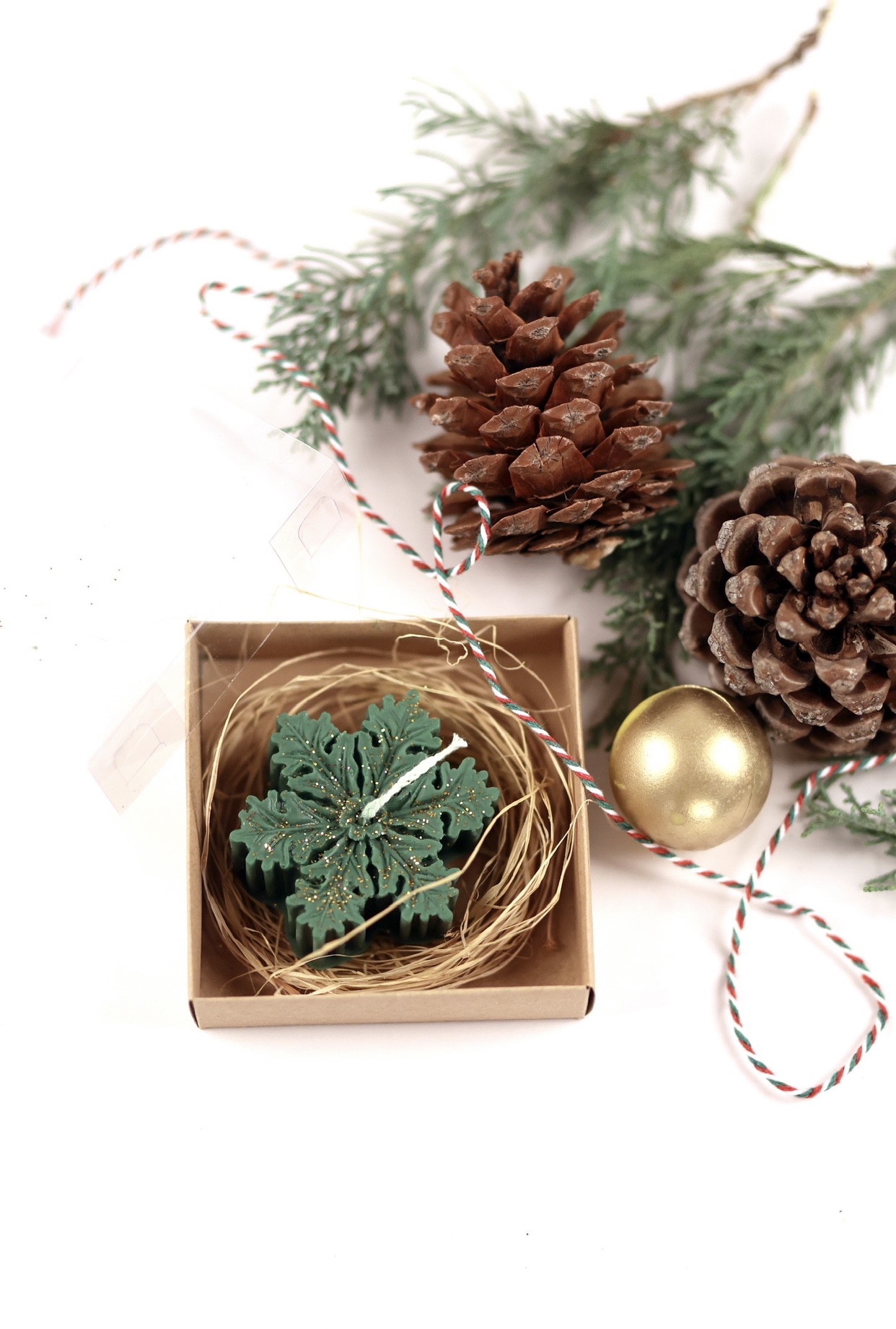 Üçlü Kar Tanesi Mum Seti - Görsel 6